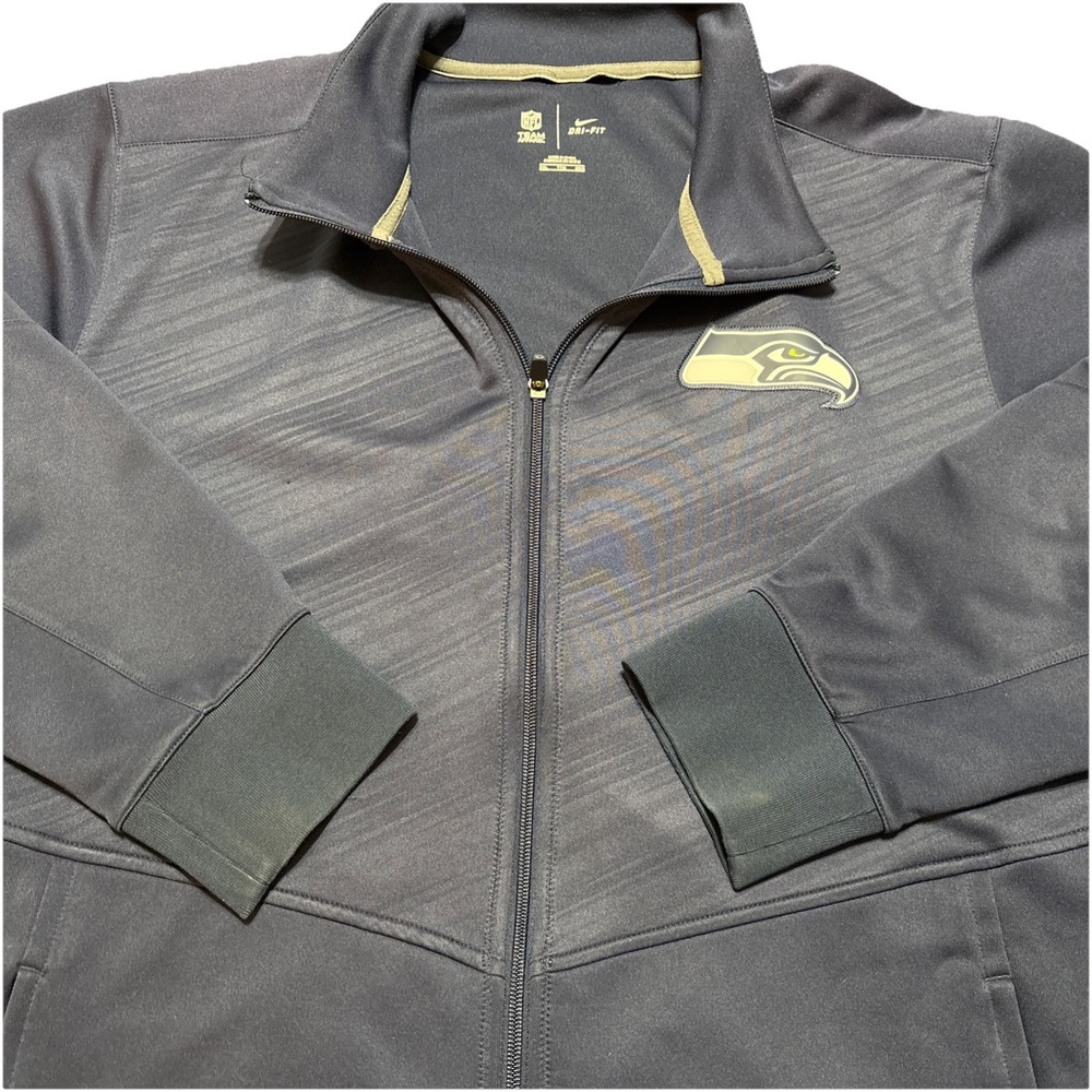 Nike Dri-Fit Seattle Seahawks Men's Jacket Blue, Full Zip, Long Sleeve, 2XL